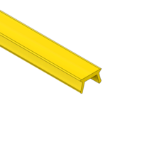 MODULAR SOLUTIONS PVC COVER PROFILE<br>45 SERIES, SHALLOW, YELLOW, 2M